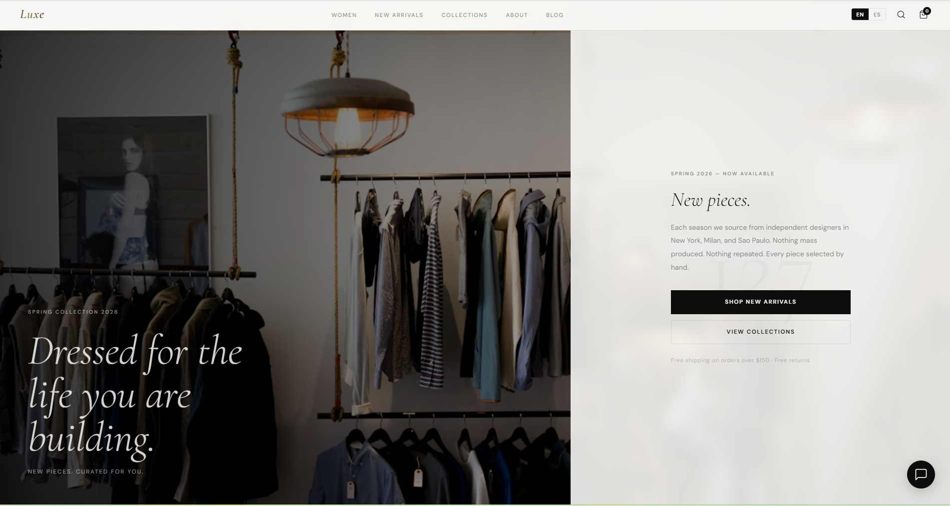 Lux Clothing Boutique website template